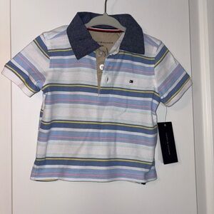 Tommy Hilfiger Kids Polo Shirt - Blue, White, Yellow, Pink